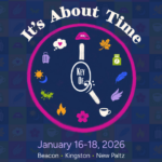 Image of a clock with icons instead of numbers